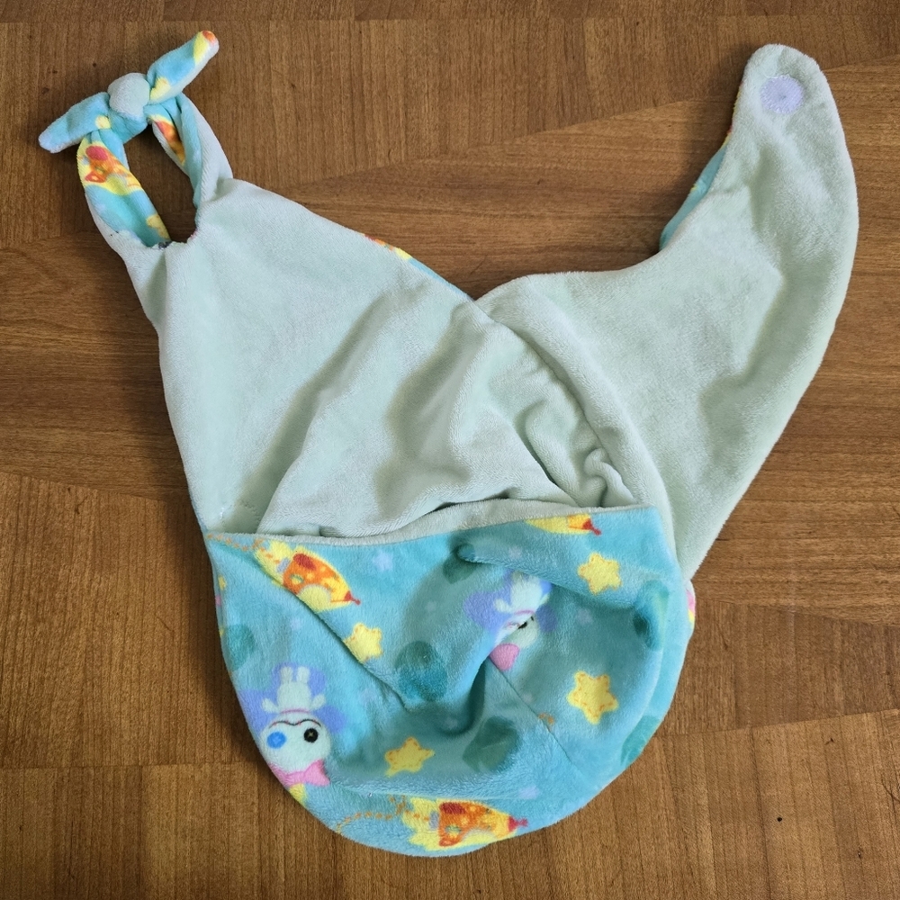 Disney Babies Plush Angel Swaddle Lovey Secuirty Blanket Pouch